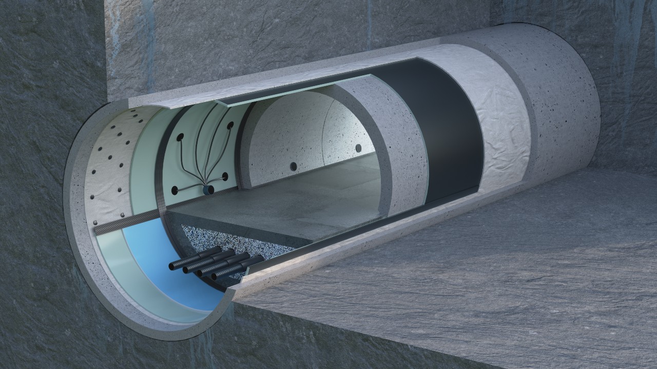 Einlagige / doppellagige Rundumabdichtung für konventionelle Tunnel