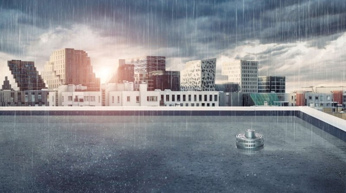 Überwasserhantierung auf Dächer
